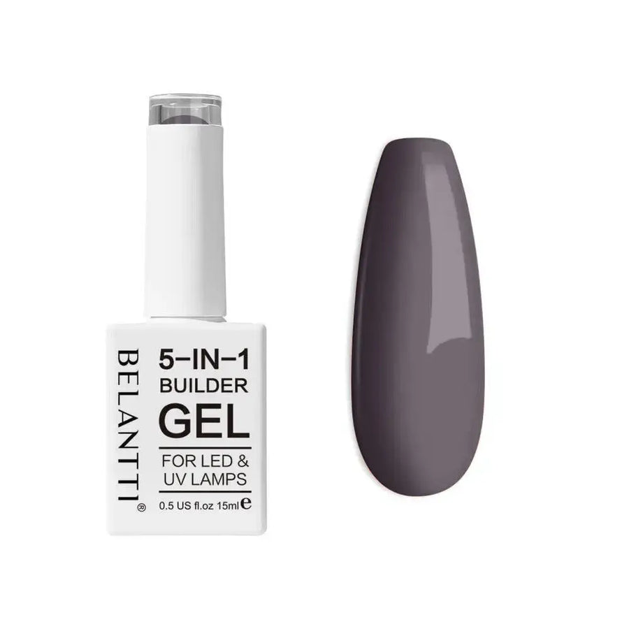 Grey shade: Belantti 5-in-1 Builder Gel Grey – UV/LED Multi-Purpose Nail Polish 15ml