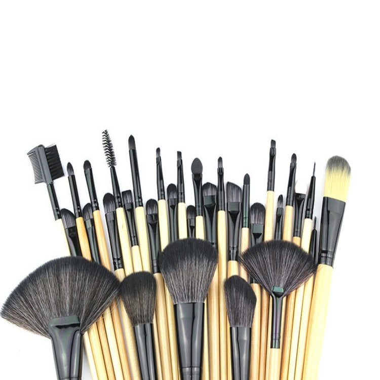 Face and eye brushes from 32-piece makeup brush set