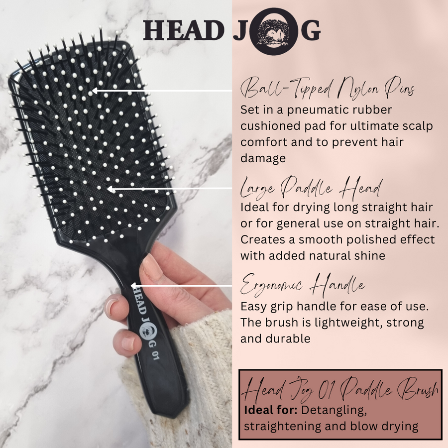 Head Jog 01 Paddle Brush features