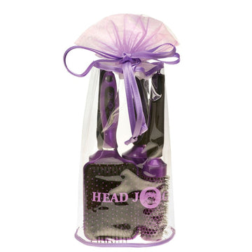 Head Jog Purple Brush Set four piece styling kit