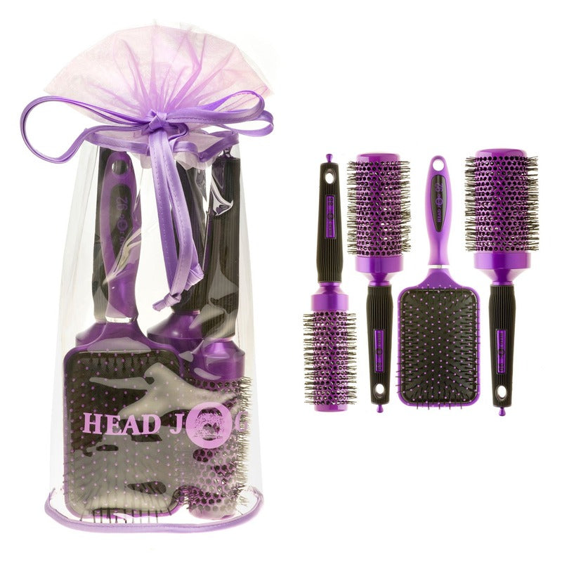 Head Jog Purple Brush Set in storage bag