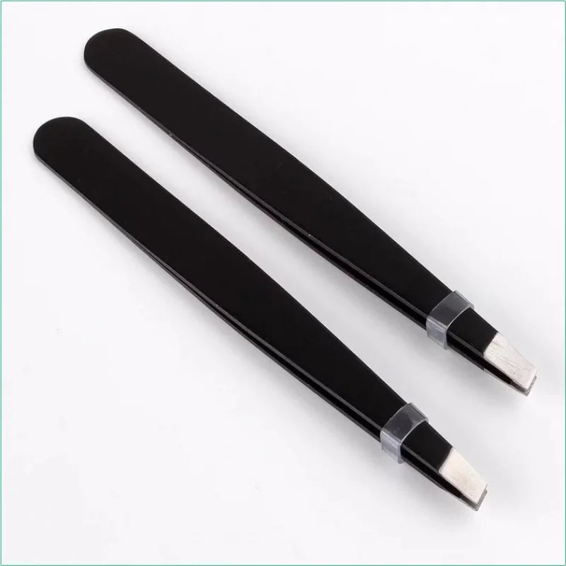 bulehart Black Slant Tip Eyebrow Tweezers