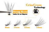 Kimcci Individual Cluster False Eyelashes – C/D Curl, 6–15mm