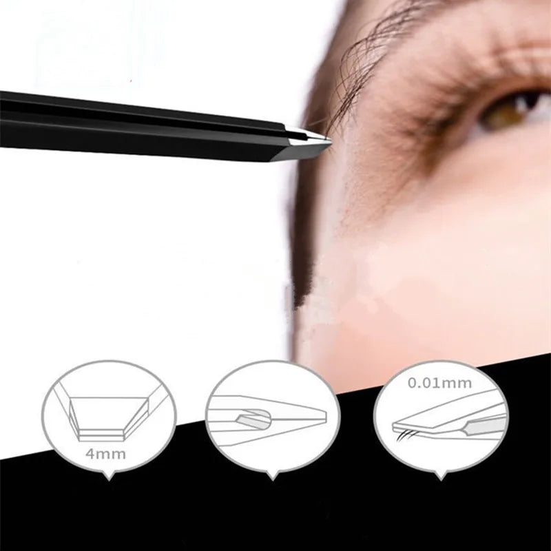 bulehart Black Slant Tip Eyebrow Tweezers