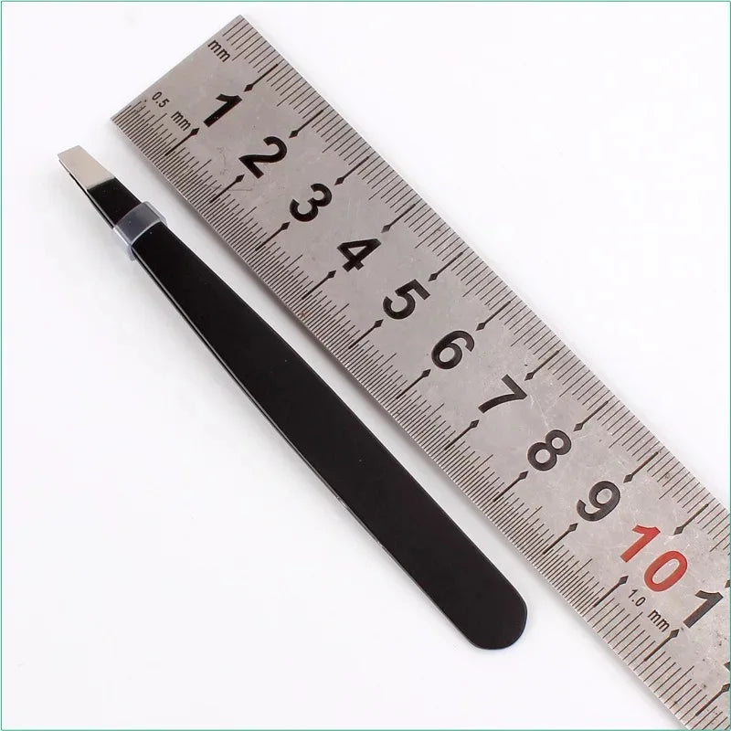 bulehart Black Slant Tip Eyebrow Tweezers