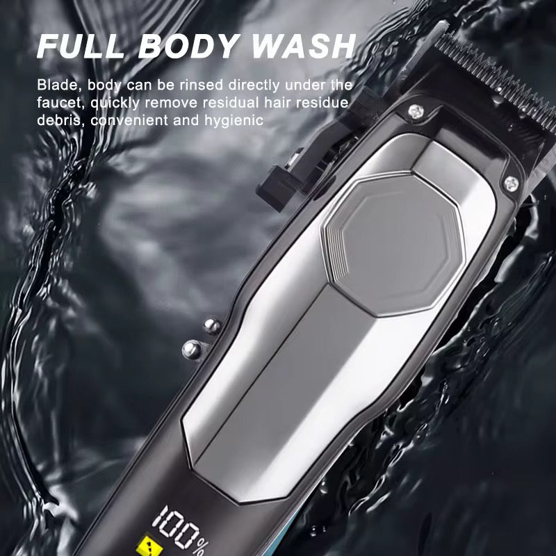 Cordless Hair Clippers for Men – Rechargeable LCD Trimmer