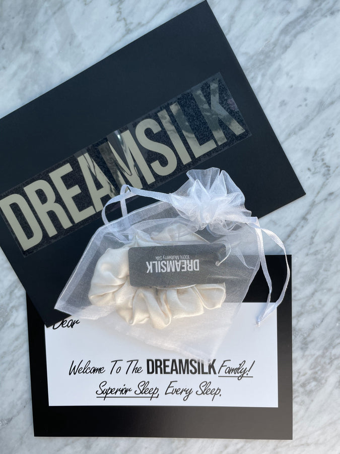 DREAMSILK Champagne Regular Silk Scrunchie