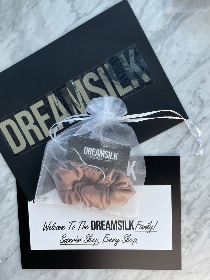 DREAMSILK Bronze Regular Silk Scrunchie