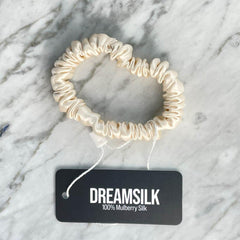 DREAMSILK Champagne Skinny Silk Scrunchie
