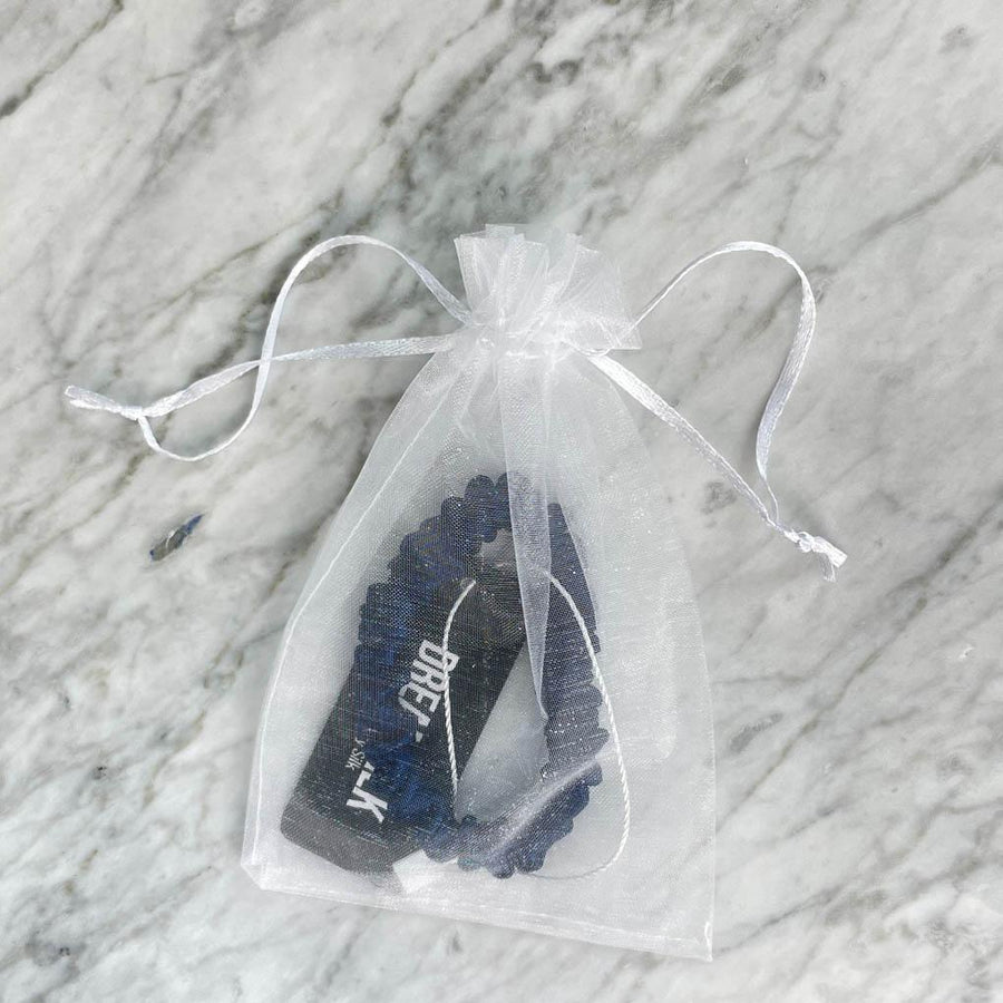 DREAMSILK Navy Blue Skinny Silk Scrunchie