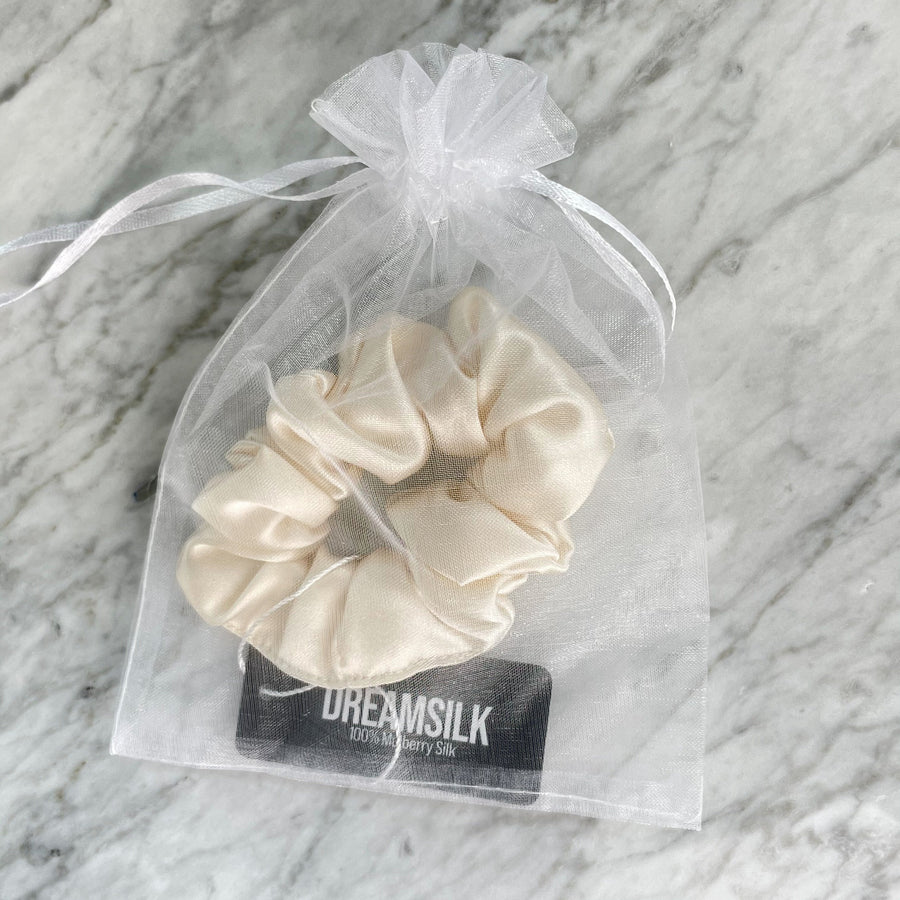 DREAMSILK Champagne Regular Silk Scrunchie