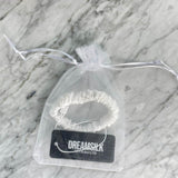 DREAMSILK White Skinny Silk Scrunchie