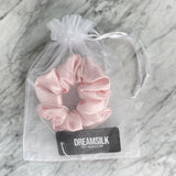 DREAMSILK Pink Silk Scrunchie
