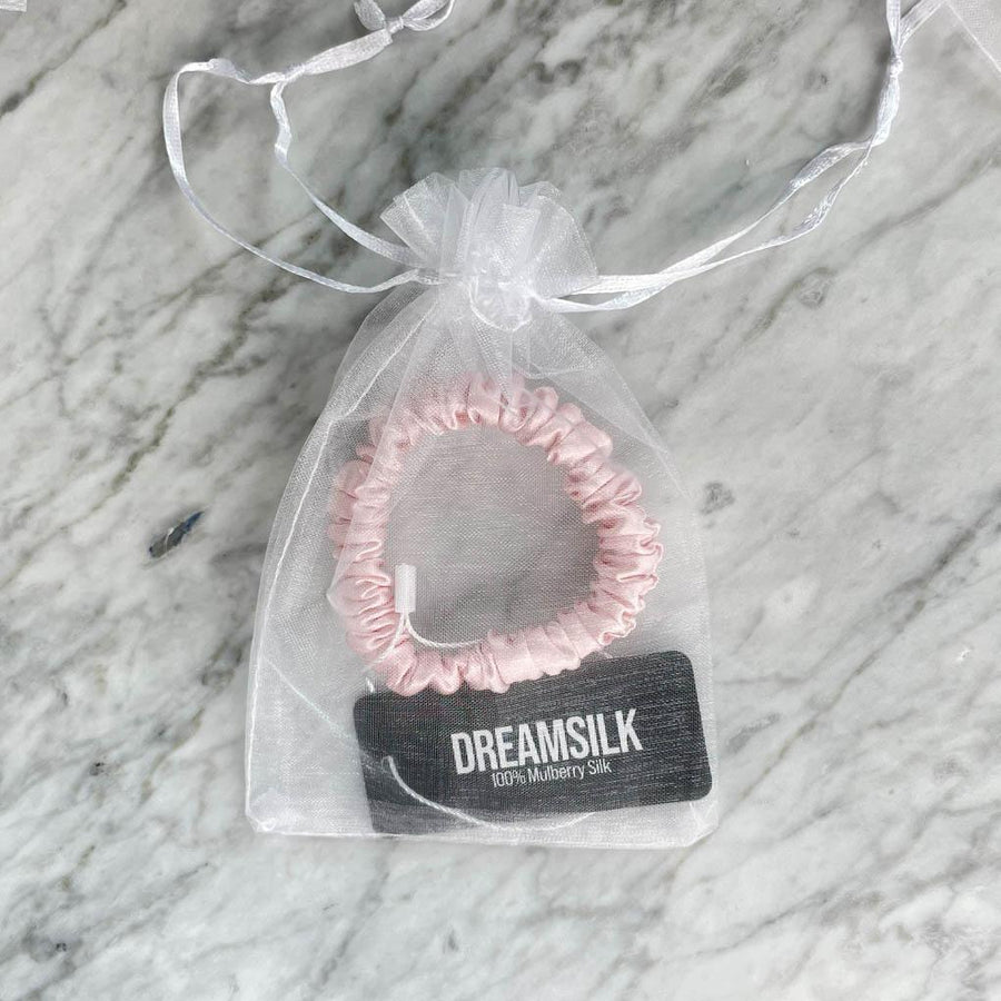 DREAMSILK Pink Skinny Silk Scrunchie