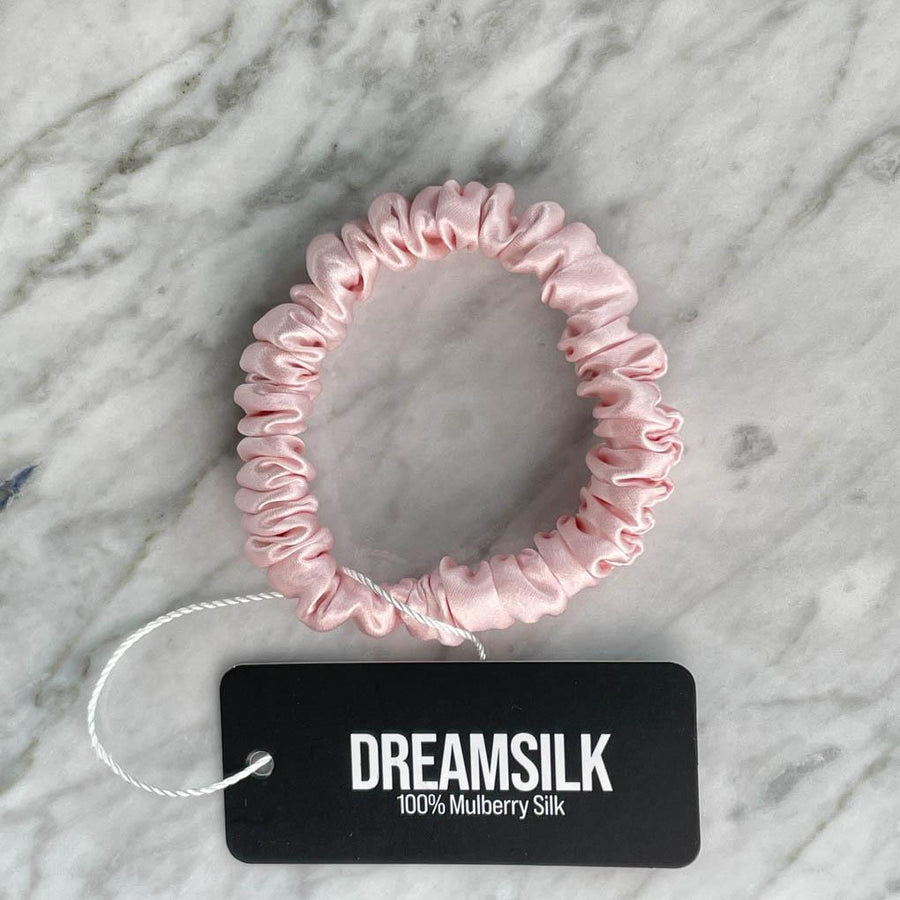 DREAMSILK Pink Skinny Silk Scrunchie