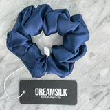 DREAMSILK Navy Blue Regular Silk Scrunchie