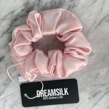 DREAMSILK Pink Silk Scrunchie