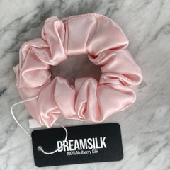 DREAMSILK Pink Silk Scrunchie