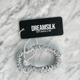 DREAMSILK Silver Skinny Silk Scrunchie