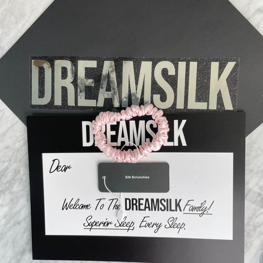 DREAMSILK Pink Skinny Silk Scrunchie