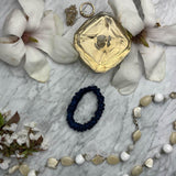 DREAMSILK Navy Blue Skinny Silk Scrunchie