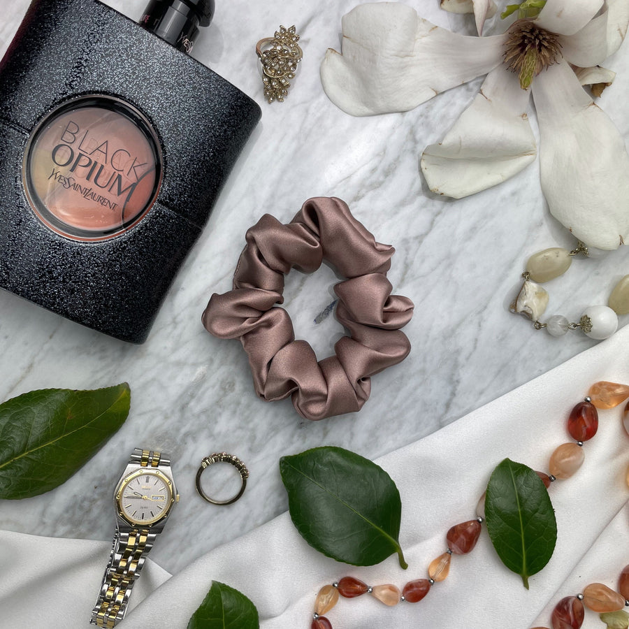 DREAMSILK Bronze Regular Silk Scrunchie