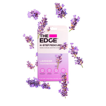 The Edge Nails Lavender 4 Step Pedicure Kit