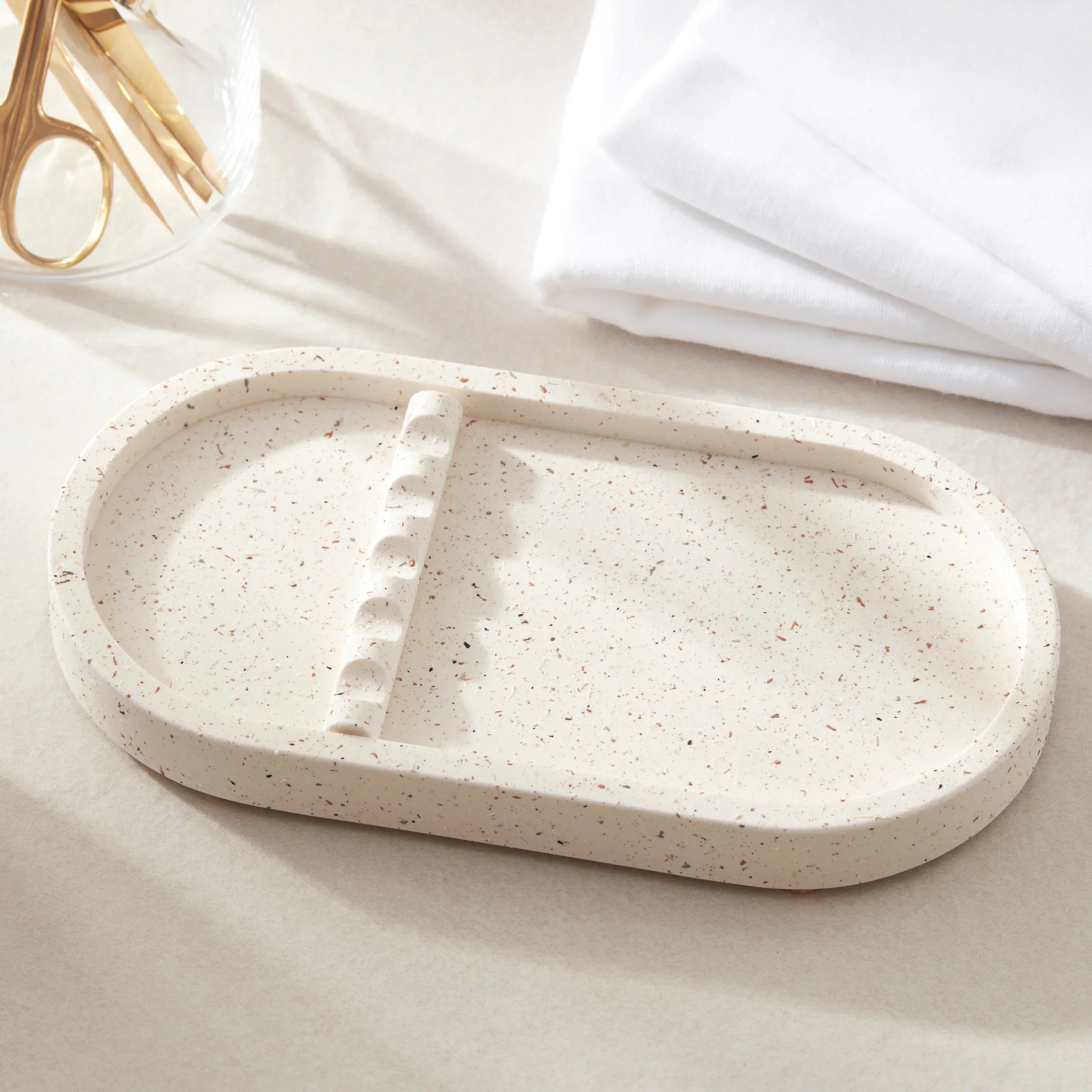 Oval Jesmonite Tool Tray – Handmade Professional Organiser