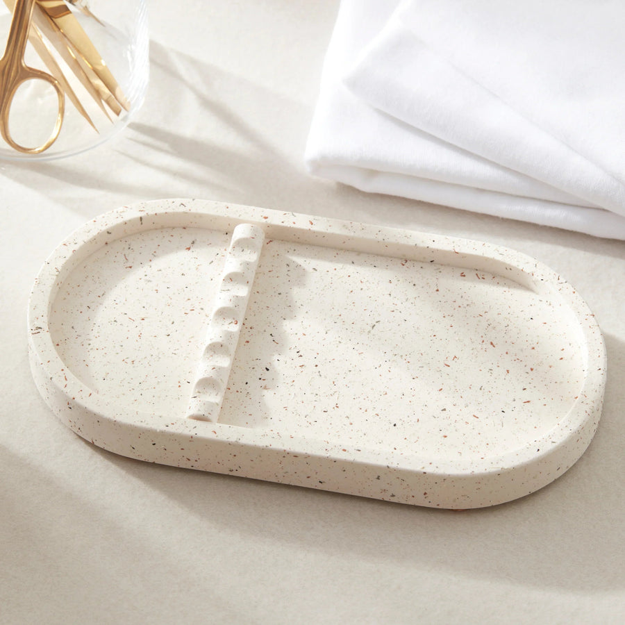 Oval Jesmonite Tool Tray – Handmade Professional Organiser