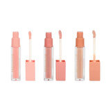 Profusion Nudes lip gloss trio shown open