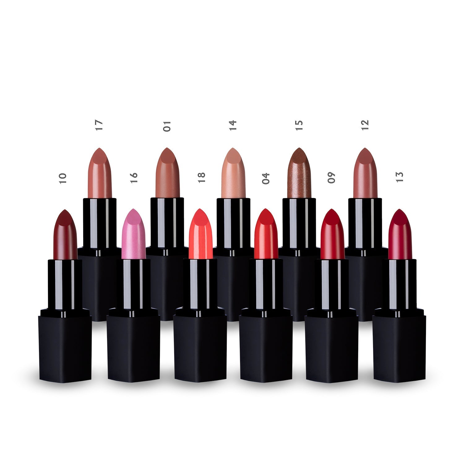 Set of 18 lipsticks in various shades
