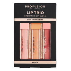 Profusion High Shine Lip Gloss Trio – Nudes
