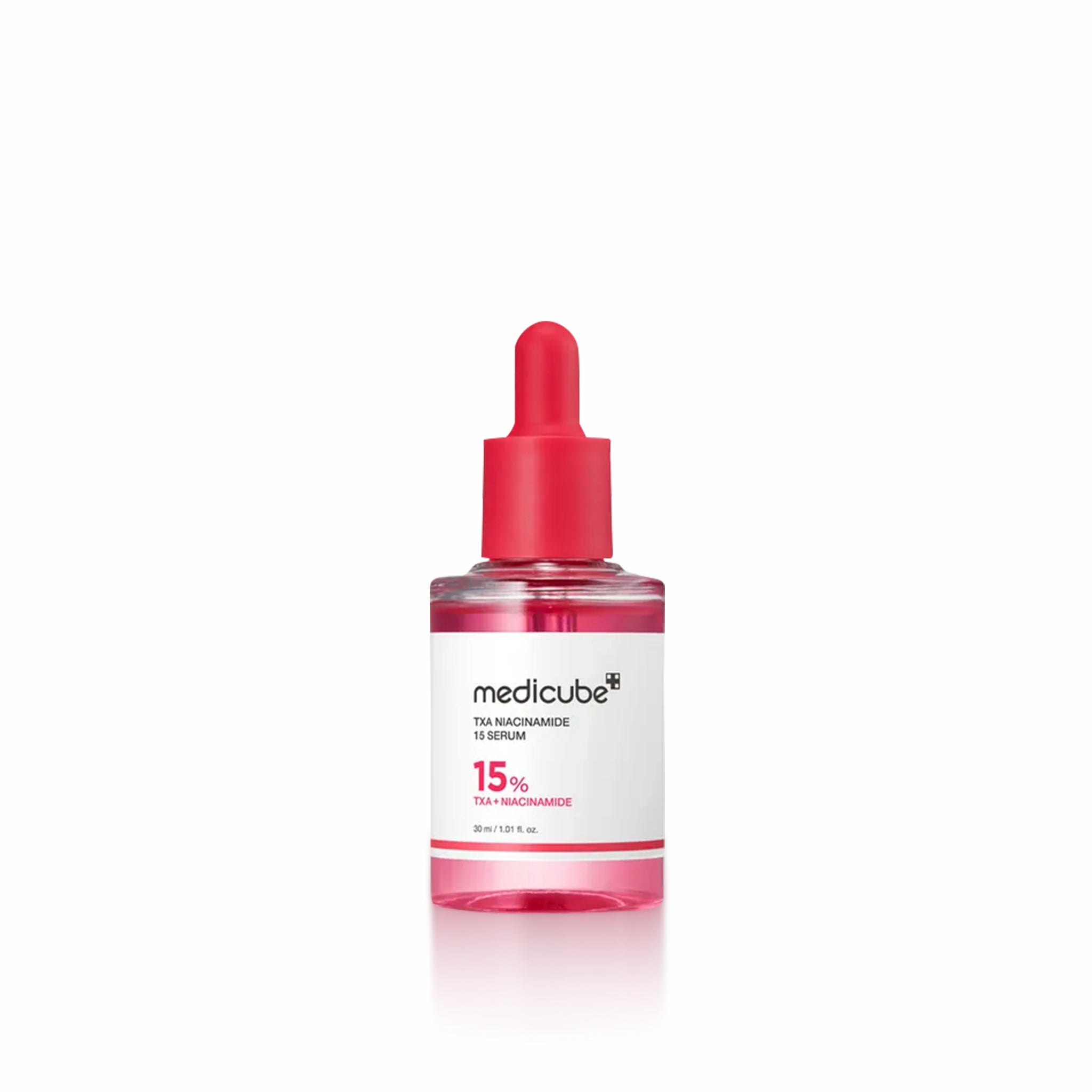 Medicube serum bottle with dropper on a white background