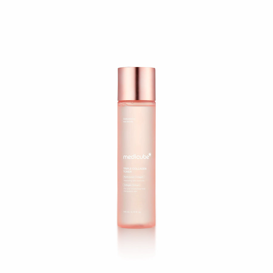 Medicube Triple Collagen Toner 140ml pink toner bottle
