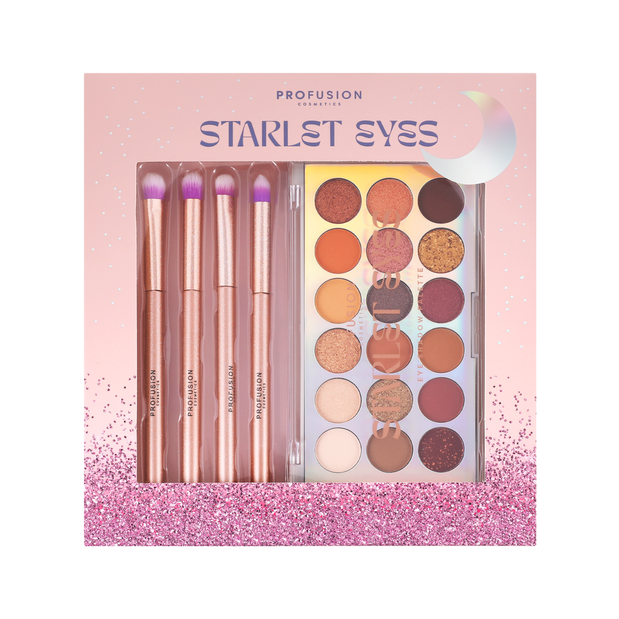 Profusion Cosmetics Starlet Eyes Palette and Brush Set