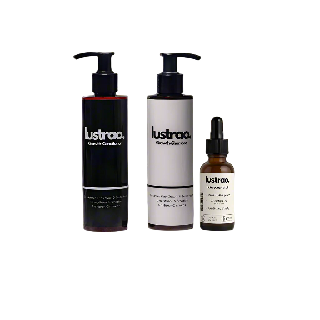 Lustrao Hair Growth Trio – shampoo, conditioner and oil set