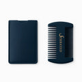 SERRATED Wooden Beard Comb with PU Case – Dual-Sided Fine &amp; Coarse Teeth Serrated