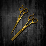 Viva Instruments 6.5” Gold Haircut & Thinning Scissors Set