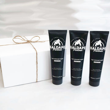 Body Hair Care Trio Set by Belantti – Charcoal Hair Removal Cream bundle.