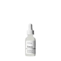 Skincare serum bottle with dropper labeled 'The Ordinary' on a white background