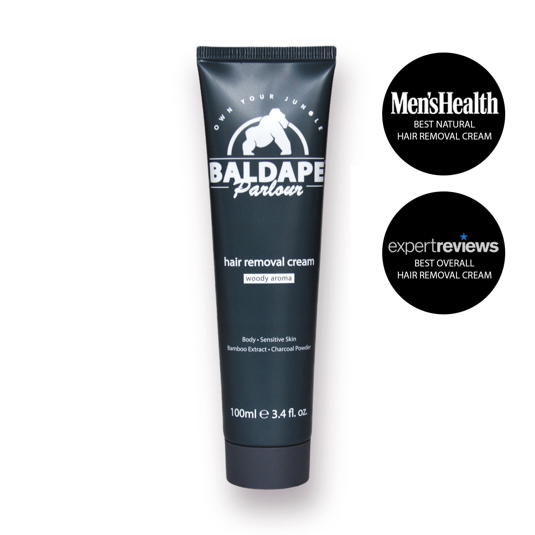 Baldape Parlour Charcoal Body Hair Removal Cream 100ml