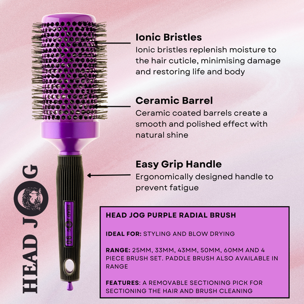 Head Jog Ionic Purple brush features