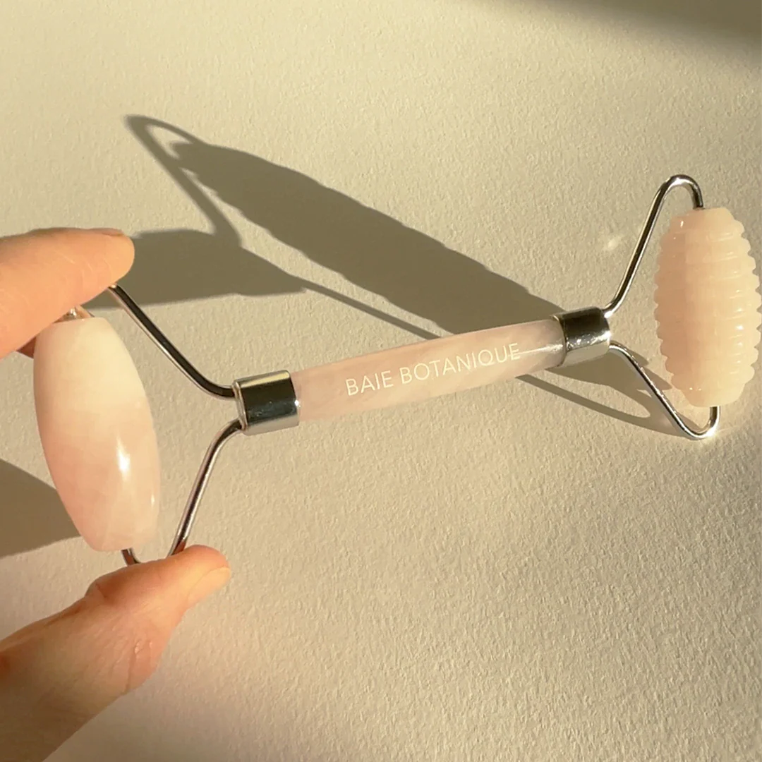 Rose Quartz Dual Action Roller