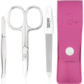 Rose 3 piece nail scissors and tweezer travel grooming set