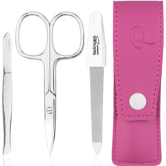 3-Piece Nail Scissors & Tweezer Travel Set – Rose
