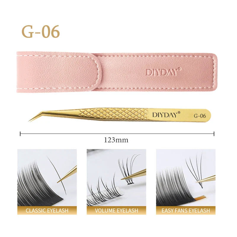 DIYDAY Anti-Slip Eyelash Extension Tweezers