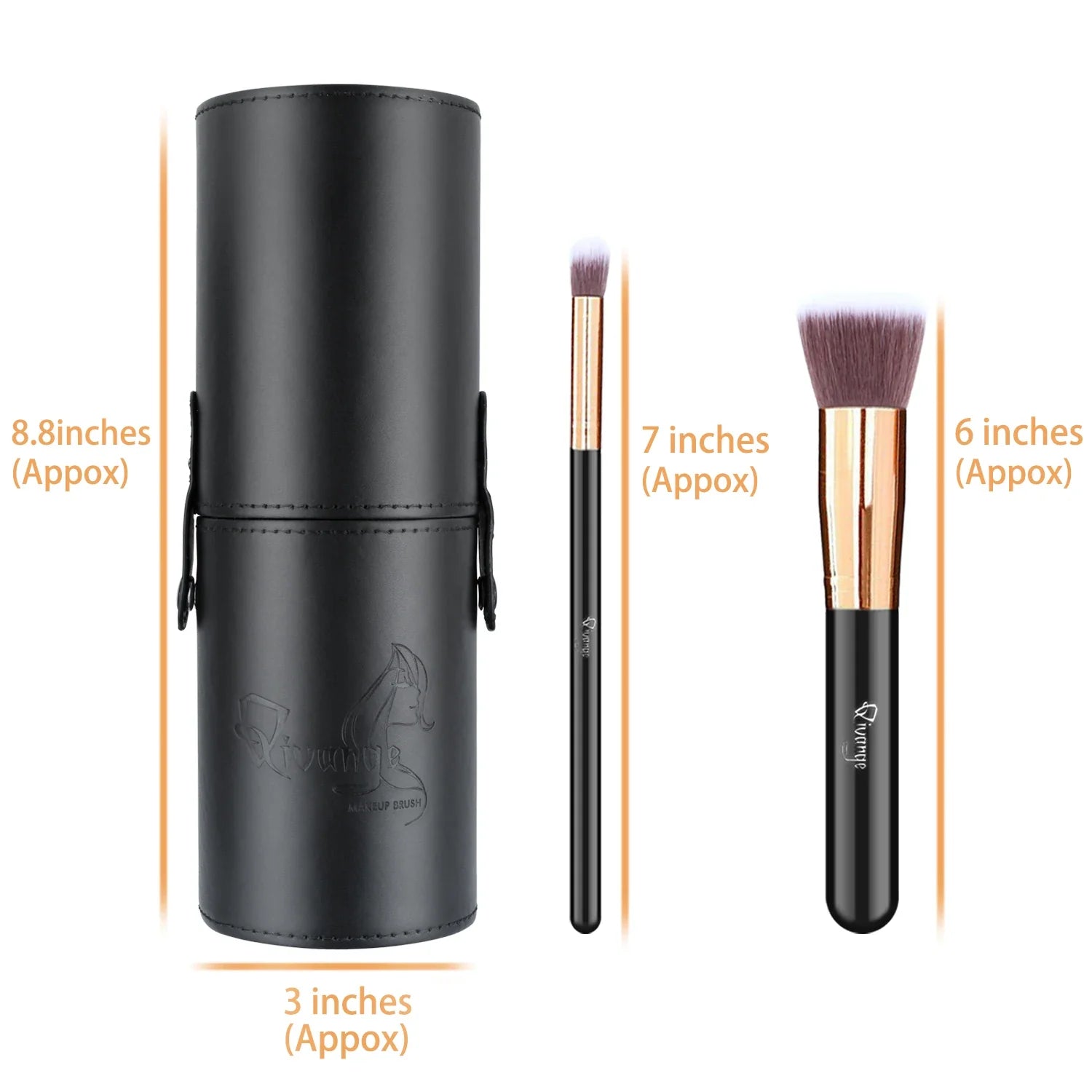 Travel Makeup Brush Set - 12 Pieces with Sponge