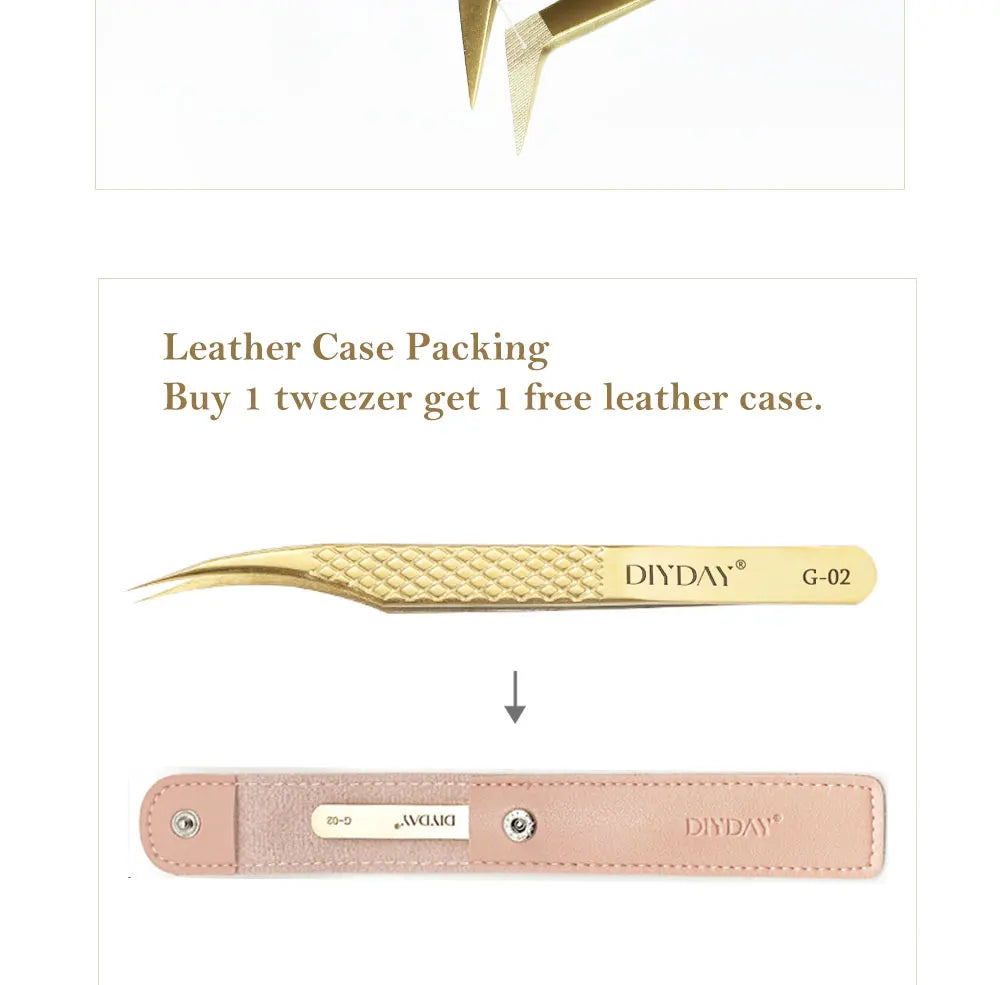 DIYDAY Anti-Slip Eyelash Extension Tweezers