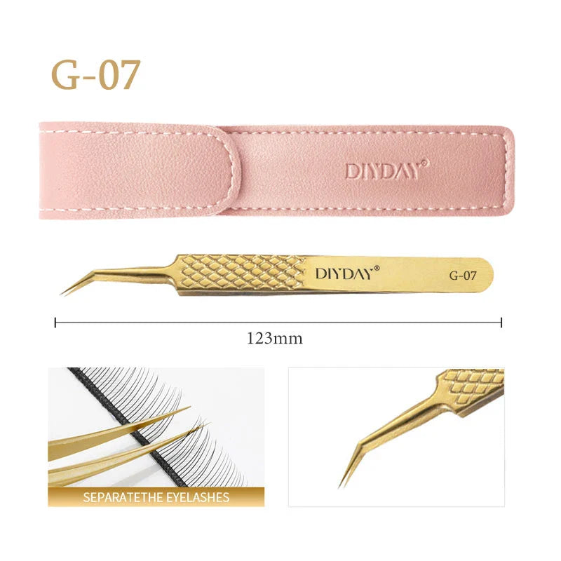 DIYDAY Anti-Slip Eyelash Extension Tweezers