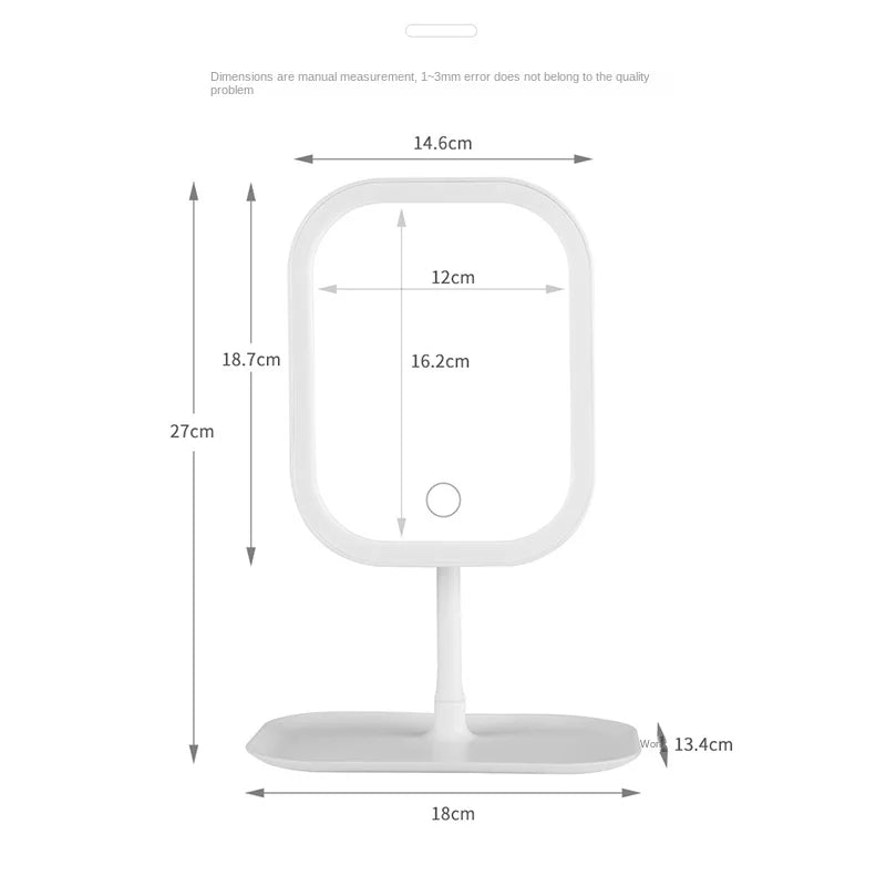 DArtano LED Makeup Mirror with 3 Light Modes